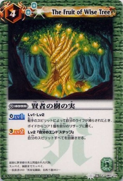 画像1: 〔状態B〕(2009/無)賢者の樹の実【C】{BS06-081}《緑》 (1)