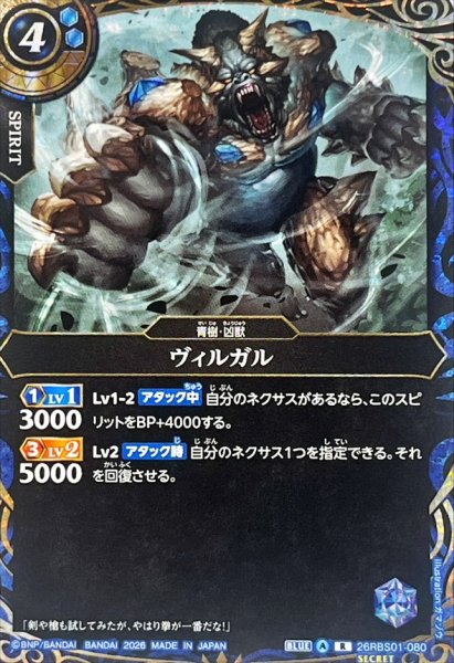 画像1: (2026/A)(SECRET)ヴィルガル【R-SEC】{26RBS01-080}《青》 (1)