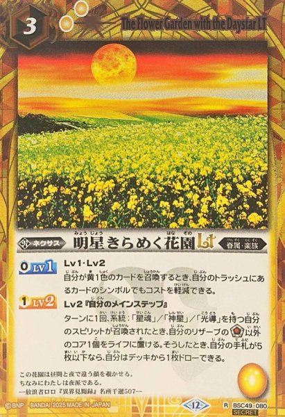 画像1: (2025/12)(SECRET)明星きらめく花園LT【R-SEC】{BSC49-080}《黄》 (1)