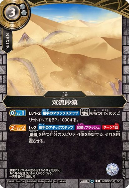 画像1: (2026/A)双流砂漠【C】{26RBS01-100}《白》 (1)