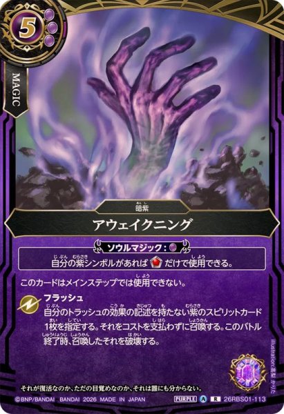 画像1: (2026/A)アウェイクニング【R】{26RBS01-113}《紫》 (1)